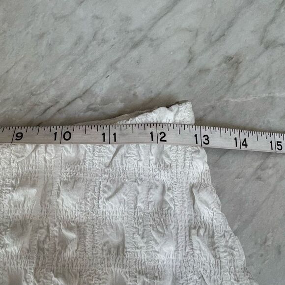 ASOS DESIGN tiered mini skirt in poly plaid in white size 6 - Picture 8 of 9